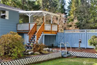 Covered Deck off dining room.