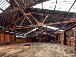 Loft space above shop.