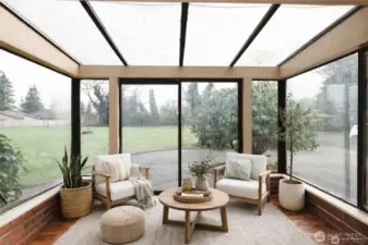 Main Home Sunroom Virtually Staged