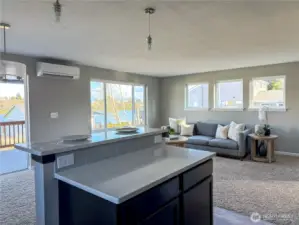 View of living room from kitchen