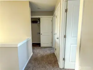 Laundry area upstairs near bedrooms