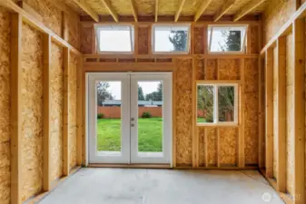 interior of outbuilding