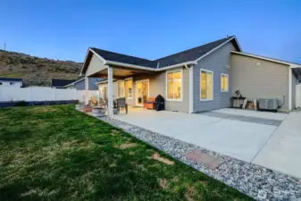 Quiet, private and easy to manage... this fully fenced and irrigated back yard checks every box.