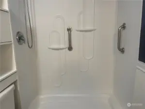 walk in shower in second bathroom