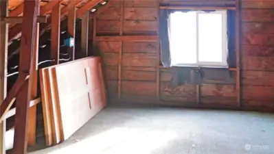 Unfinished space above garage