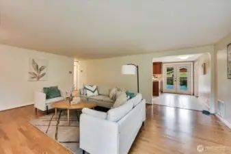 Toward kitchen and deck (right)