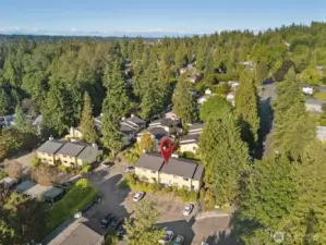 Arrow shows great Juanita location just up from the beach!