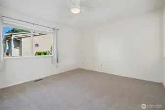 Upper bedroom without staging - fresh paint and carpets!