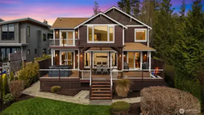 Fantastic shot of the home from the water