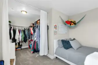 4th Bedroom Upstairs with walk-in closet.