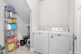 Spacious laundry room.