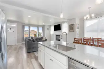 Great room, open floor plan.