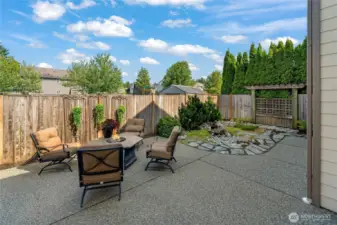 Fire pit and water feature