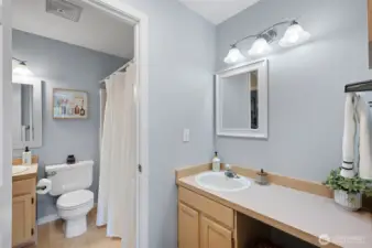 Full bathroom upstairs.