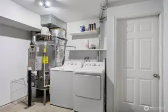 Laundry in the garage.