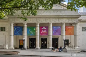 Just steps away from Town Hall Seattle, a hub for arts, culture, and community events.