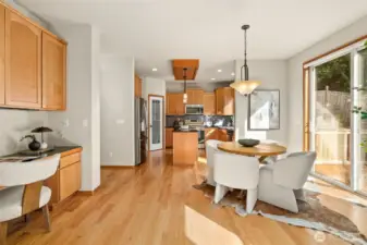 Perfect little desk area off of the living and kitchen area
