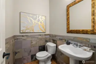 Powder room on the main level.
