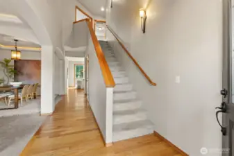 Stairs leading up to the 2nd level