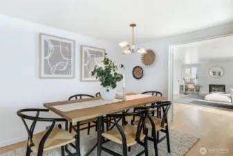 Walk into this light-filled dining area