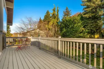 Entertaining deck overlooking Shell Creek.