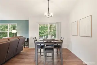 Sliding glass door to private deck