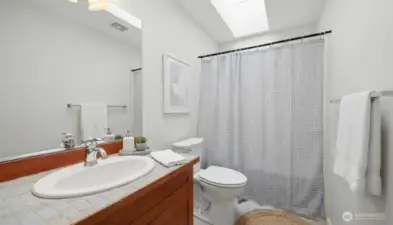 Guest bath *virtually staged*