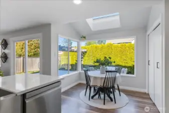 Spacious kitchen eating nook
