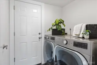 Laundry room off of the garage