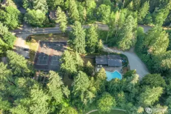 Drone Shot of the Clubhouse and all amenities