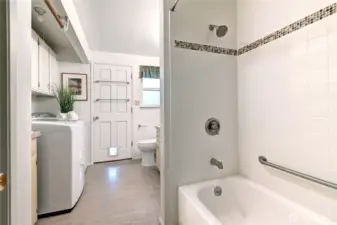 Full bath and laundry