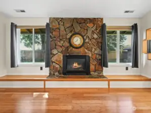 Family room - gas fireplace