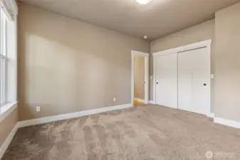 Primary bedroom and closet.