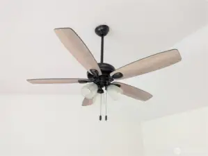 Updated Ceiling fan-light combo in great room