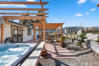 The patio area is an entertainer's dream.