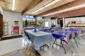 Community center decorated for the 4th of July!