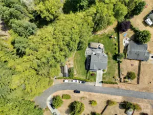 Large, private, lush yard