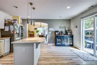 Large kitchen with eating space