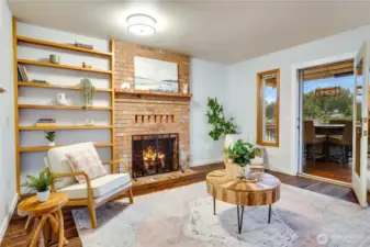 Beautiful living spaces including a wood burning fireplace for cozy nights! Sliders take you to your waterfront oasis!