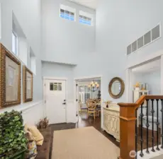 Abundance of natural light fill this foyer as you're greeted into your home