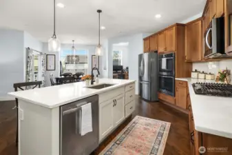 new countertops, stainless steel appliances & a double oven