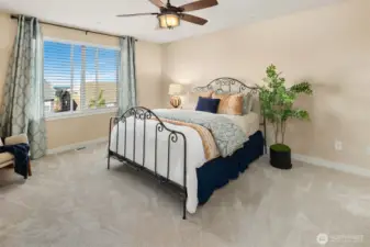 Enjoy mountain views off Primary Suite