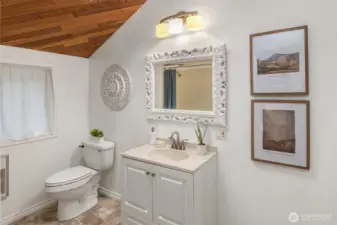 Additional full bathroom upstairs.