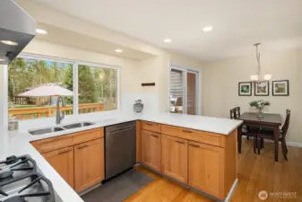 Open the sliding glass door for BBQs on the back deck.