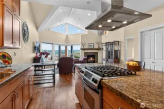 View from the walk-in pantry toward the great room.