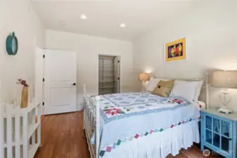 Secondary bedroom with large closet.