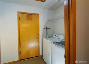 Laundry on way to garage