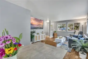 Another view of the living room from the dining area.