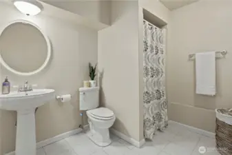 3/4 Bath on Lower level~