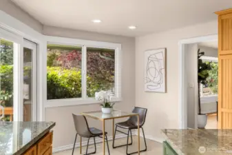 spacious breakfast nook